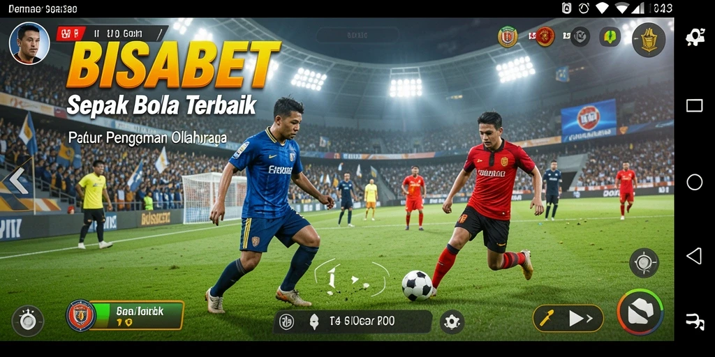 Tampilan gameplay menarik dari permainan sepak bola BISABET.