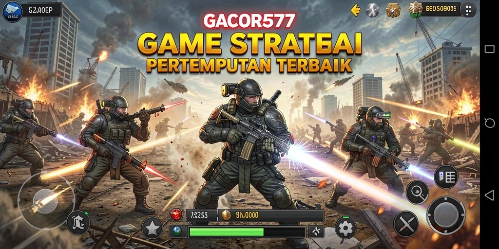 Tampilan gameplay seru GACOR577 yang menampilkan aksi strategi real-time.