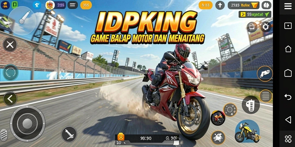 Gameplay seru balap motor dengan grafik memukau di IDPKING.