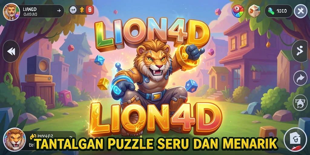 Screenshot gameplay LION4D menampilkan teka-teki yang menantang.