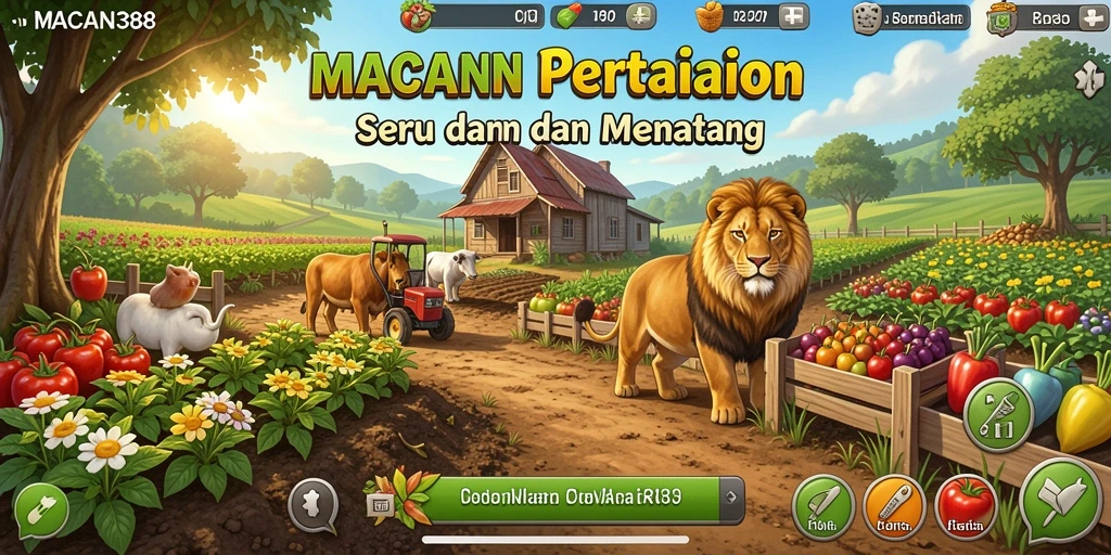 Screenshot gameplay MACAN388 yang menampilkan aktivitas bertani yang seru.
