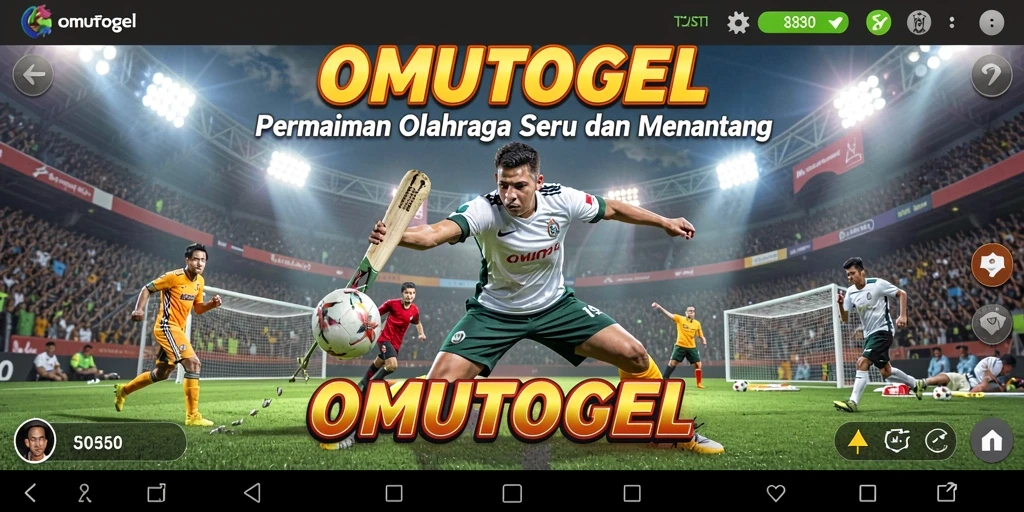 Screenshot OMUTOGEL menampilkan aksi seru dalam permainan olahraga.