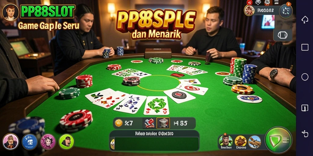 Tampilan gameplay PP88SLOT yang seru dan menarik dalam permainan Gaple.