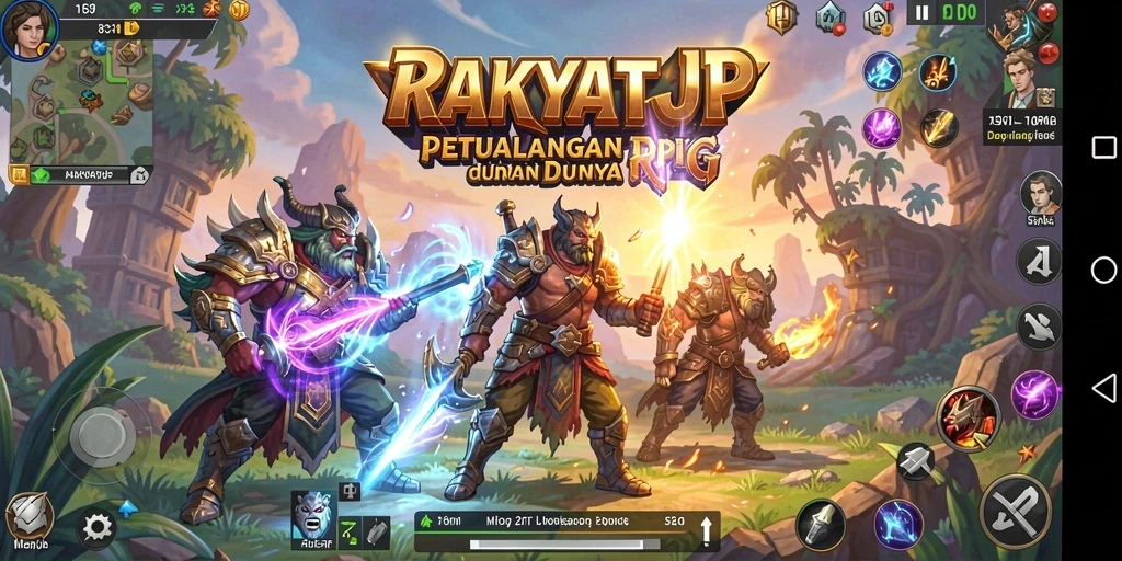 Tampilan gameplay RAKYATJP yang menawan dan penuh aksi.