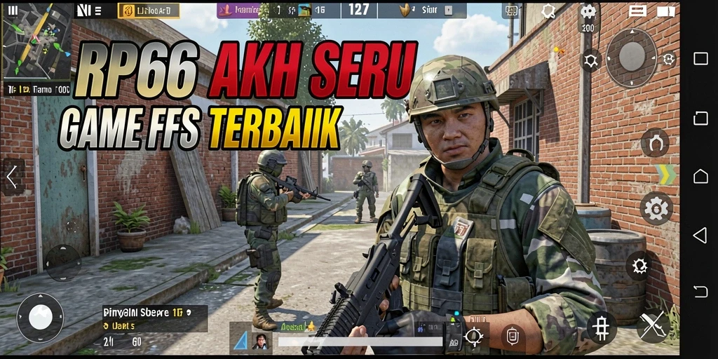 Tangkapan layar gameplay RP66 menampilkan aksi mendebarkan dalam pertempuran FPS.
