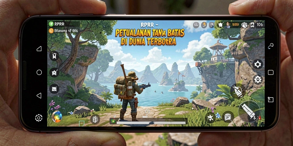 Screenshot menunjukkan petualangan seru di RPRR dengan pemandangan menakjubkan.