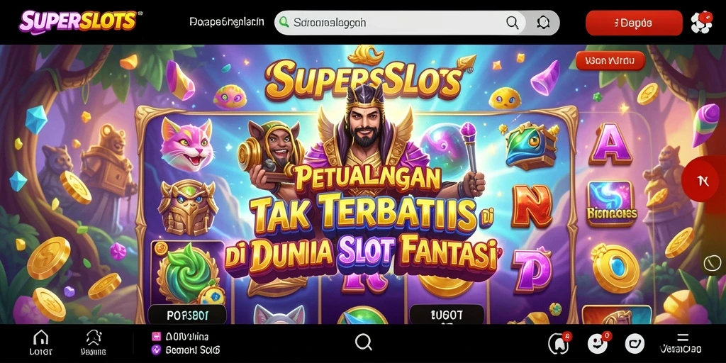 Gameplay seru di dunia fantastis SUPERSLOTS dengan grafis menawan.
