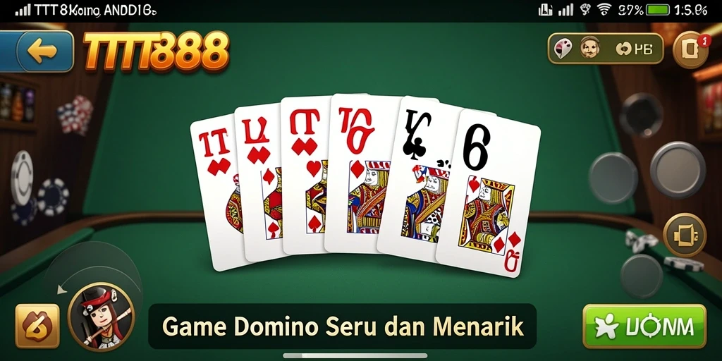 Tampilan gameplay seru dalam permainan Domino TTT888.