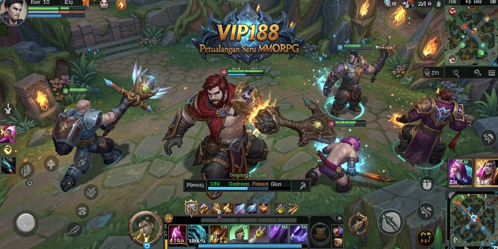 Tampilan seru gameplay MMORPG VIP188 dengan aksi pertempuran epik.